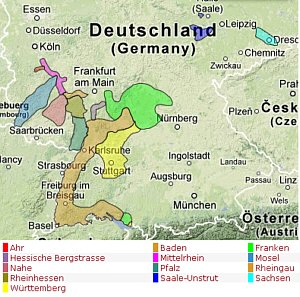 Die deutschen Weinanbaugebiete
